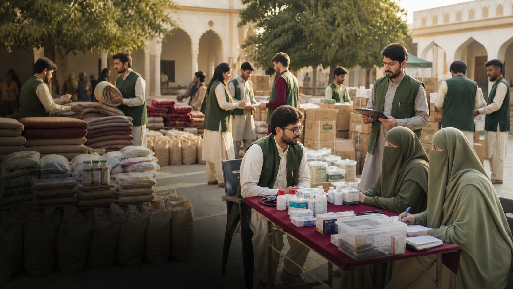 KHRF volunteers coordinating welfare programs